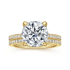 Outlet Gabriel & Co. Lorenzo - 14K Yellow Gold Round Diamond Engagement Ring