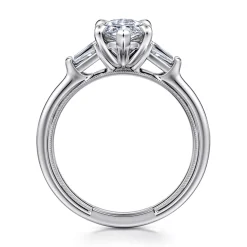Discount Gabriel & Co. Louann - 14K White Gold Marquise Shape Three Stone Diamond Engagement Ring