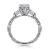 Hot Gabriel & Co. Louann - 14K White Gold Pear Shape Three Stone Diamond Engagement Ring