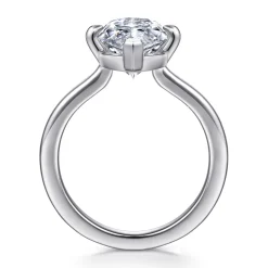 Gabriel & Co. Lou - 14K White Gold Marquise Shape Solitaire Diamond Engagement Ring