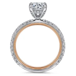 Outlet Gabriel & Co. Love - 14K White-Rose Gold Diamond Engagement Ring