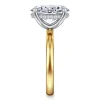 Outlet Gabriel & Co. Lua - 14K White-Yellow Gold Hidden Halo Oval Diamond Engagement Ring