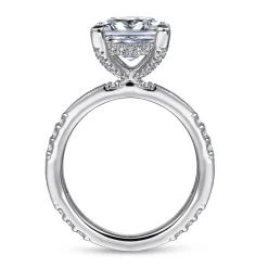 Gabriel & Co. Luca - 14K White Gold Princess Cut Diamond Engagement Ring