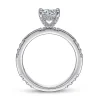 Clearance Gabriel & Co. Luca - Platinum Art Deco Round Diamond Channel Set Engagement Ring