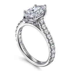 Clearance Gabriel & Co. Luciole - 14K White Gold Marquise Shape Diamond Engagement Ring