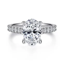 Sale Gabriel & Co. Luciole - 14K White Gold Oval Diamond Engagement Ring