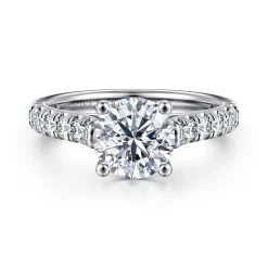 Online Gabriel & Co. Luciole - 14K White Gold Round Diamond Engagement Ring