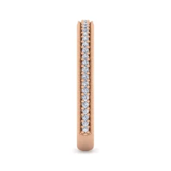 Sale Gabriel & Co. Lumierre - 14K Rose Gold Channel Prong Diamond Anniversary Band with Milgrain - 0.2 ct