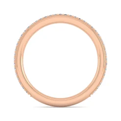Sale Gabriel & Co. Lumierre - 14K Rose Gold Channel Prong Diamond Anniversary Band with Milgrain - 0.2 ct