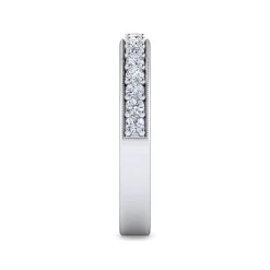 Sale Gabriel & Co. Lumierre - 14K White Gold Channel Prong Diamond Anniversary Band with Milgrain - 0.35 ct