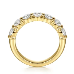 Outlet Gabriel & Co. Lumière - 14K Yellow Gold Channel Setting Diamond Anniversary Band - 1.4 ct