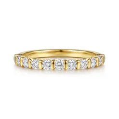 Online Gabriel & Co. Lumière - 14K Yellow Gold Channel Setting Diamond Anniversary Band - 0.5 ct