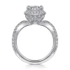 Best Gabriel & Co. Madeleine - 14K White Gold Pear Shape Halo Diamond Engagement Ring