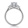 Clearance Gabriel & Co. Madison - 14K White Gold Marquise Shape Three Stone Lotus Diamond Engagement Ring