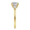 Online Gabriel & Co. Madison - 14K Yellow Gold Round Three Stone Lotus Diamond Engagement Ring