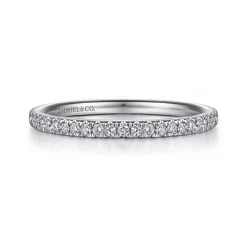 Gabriel & Co. Madrid - Platinum French Pave Diamond Wedding Band - 0.25 ct