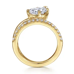 Hot Gabriel & Co. Margo - 14K Yellow Gold Bezel Prong Pear Shape Wrap Engagement Ring