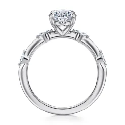 Clearance Gabriel & Co. Marline - 14K White Gold Oval Diamond Engagement Ring