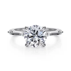 Gabriel & Co. Marline - 14K White Gold Round Diamond Engagement Ring