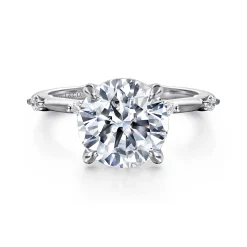 Discount Gabriel & Co. Marline - 14K White Gold Round Diamond Engagement Ring