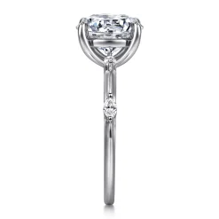 Discount Gabriel & Co. Marline - 14K White Gold Round Diamond Engagement Ring