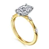 Discount Gabriel & Co. Marline - 14K White-Yellow Gold Oval Diamond Engagement Ring