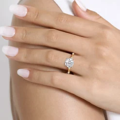 Outlet Gabriel & Co. Marline - 14K White -Yellow Gold Round Diamond Engagement Ring