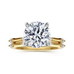 Gabriel & Co. Marline - 14K White -Yellow Gold Round Diamond Engagement Ring