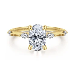 Gabriel & Co. Marline - 14K Yellow Gold Oval Diamond Engagement Ring