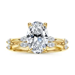Online Gabriel & Co. Marline - 14K Yellow Gold Oval Diamond Engagement Ring