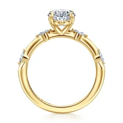 Online Gabriel & Co. Marline - 14K Yellow Gold Oval Diamond Engagement Ring