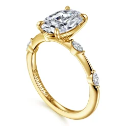 Online Gabriel & Co. Marline - 14K Yellow Gold Oval Diamond Engagement Ring