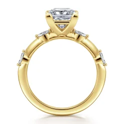 Outlet Gabriel & Co. Marline - 14K Yellow Gold Princess Cut Diamond Engagement Ring