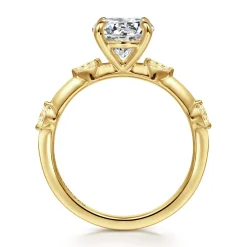 Discount Gabriel & Co. Marline - 14K Yellow Gold Round Diamond Engagement Ring