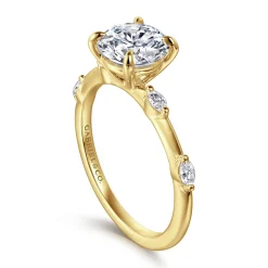 Discount Gabriel & Co. Marline - 14K Yellow Gold Round Diamond Engagement Ring