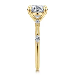 Clearance Gabriel & Co. Marline - 14K Yellow Gold Round Diamond Engagement Ring