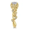 Online Gabriel & Co. Martedi - 14K Yellow Gold Floral Round Diamond Engagement Ring