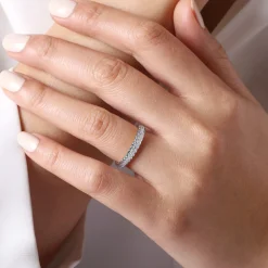Discount Gabriel & Co. Massa - 14K White Gold Diamond Anniversary Band - 0.25 ct