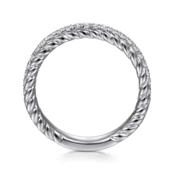 Discount Gabriel & Co. Massa - 14K White Gold Diamond Anniversary Band - 0.25 ct