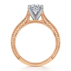 Gabriel & Co. Maura - 14K White-Rose Gold Round Diamond Engagement Ring