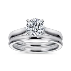 Sale Gabriel & Co. McKinley - 14K White Gold Round Diamond Engagement Ring