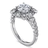 Online Gabriel & Co. Memphis - Vintage Inspired 14K White Gold Round Halo Diamond Engagement Ring