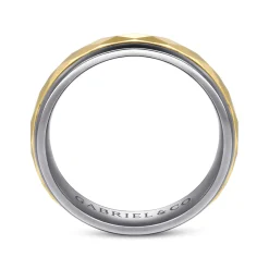 Discount Gabriel & Co. Mens Alternative 6mm Round Tantalum and 14K Yellow Gold Band