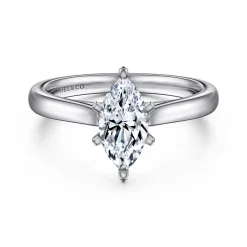 Best Gabriel & Co. Michelle - 14K White Gold Marquise Shape Diamond Engagement Ring