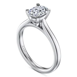 New Gabriel & Co. Michelle - 14K White Gold Oval Diamond Engagement Ring