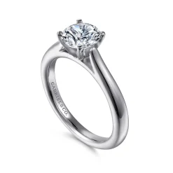 Hot Gabriel & Co. Michelle - 14K White Gold Round Diamond Engagement Ring