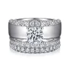 Hot Gabriel & Co. Milene - 14K White Gold Round Diamond Engagement Ring