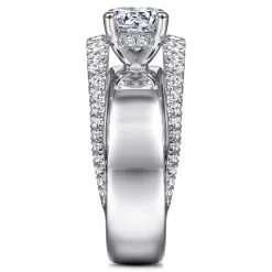 Hot Gabriel & Co. Milene - 14K White Gold Round Diamond Engagement Ring