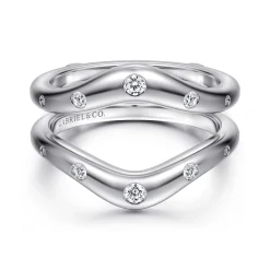 Discount Gabriel & Co. Miralyn - 14K White Gold Diamond Ring Enhancer - 0.26 ct