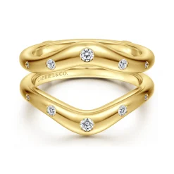 Best Gabriel & Co. Miralyn - 14K Yellow Gold Diamond Ring Enhancer - 0.25 ct